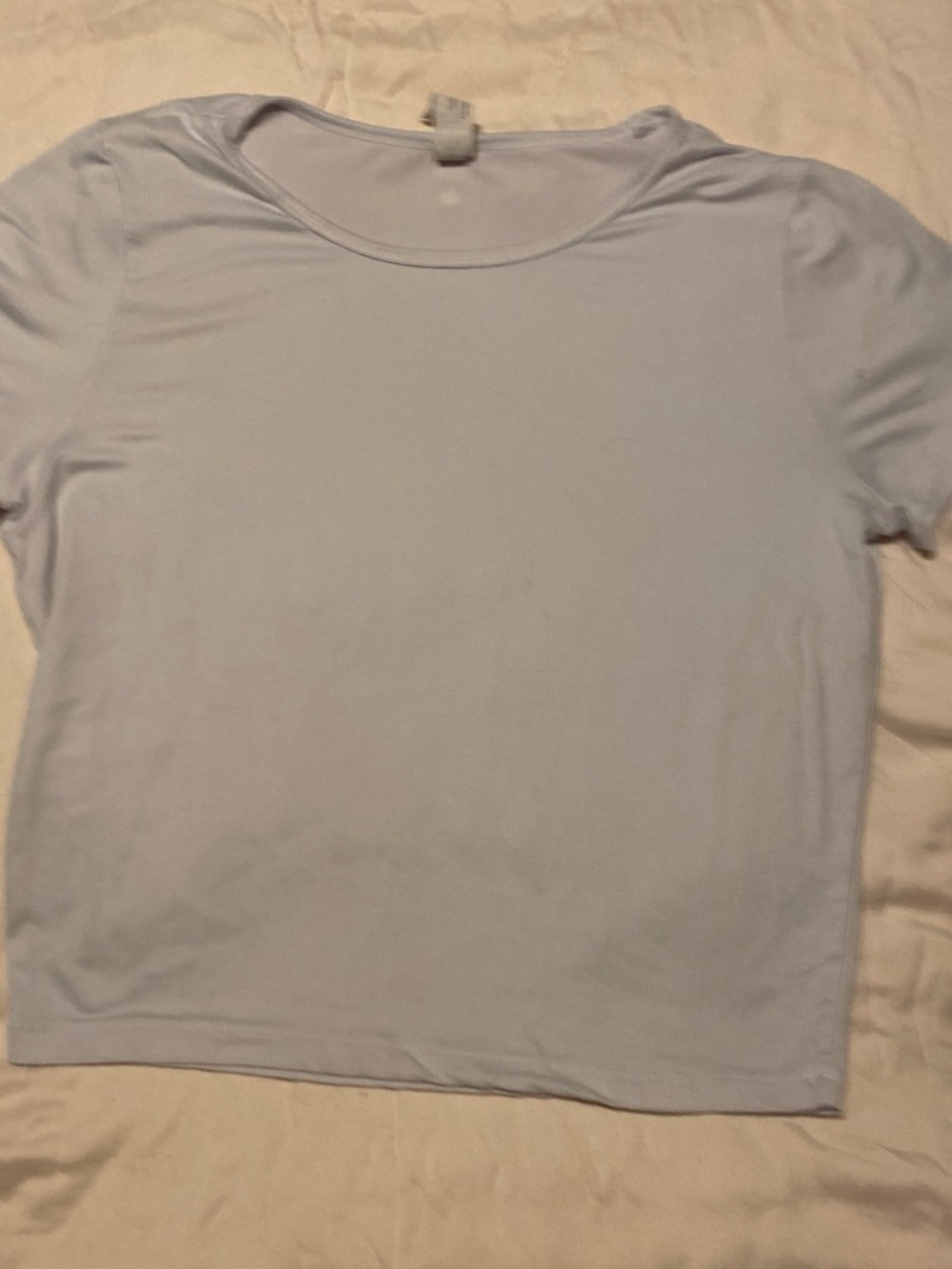 White yogalicious soft crop top
